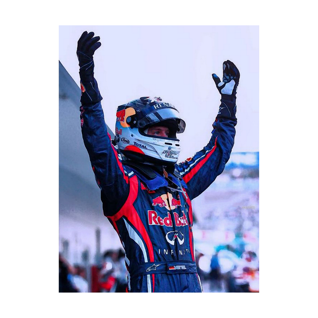 Sebastian Vettel 2011 World Champion Poster