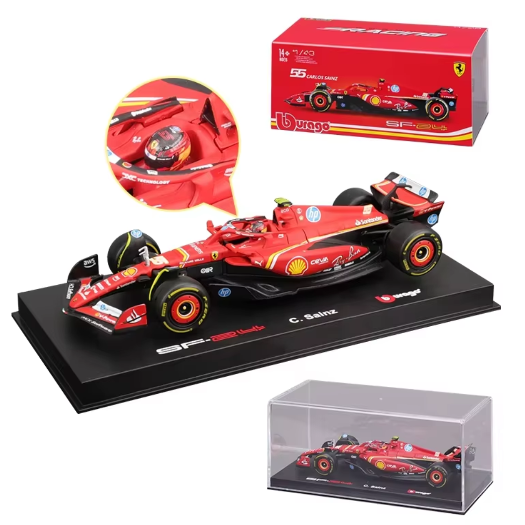 SF24 Scuderia Ferrari F1 2024 1:43 - Carlos Sainz 55 Scale Car