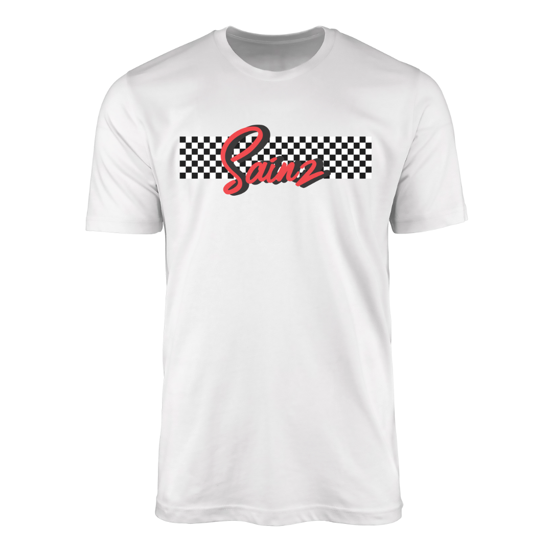 Carlos Sainz 55 Race Flag T-shirt
