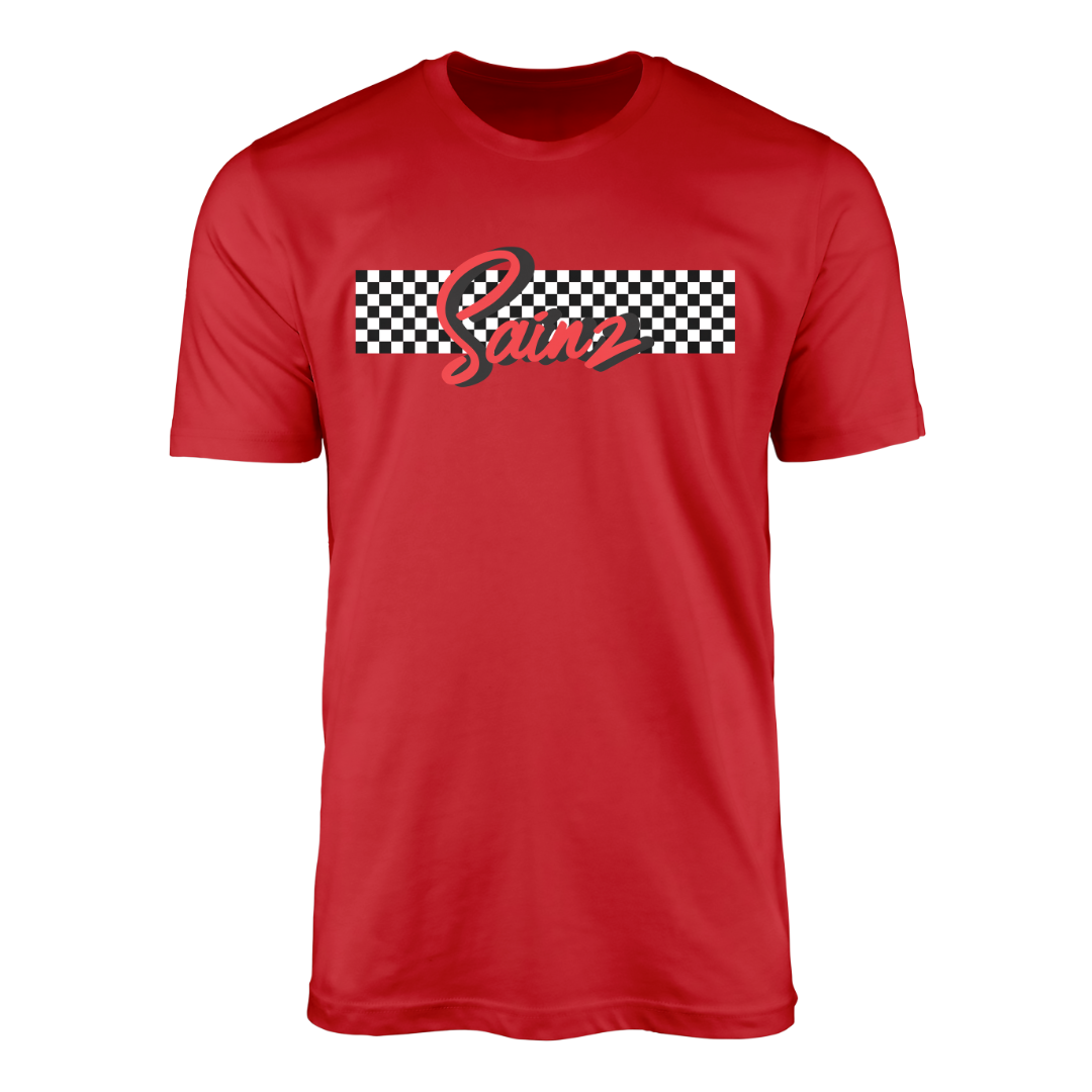 Carlos Sainz 55 Race Flag T-shirt