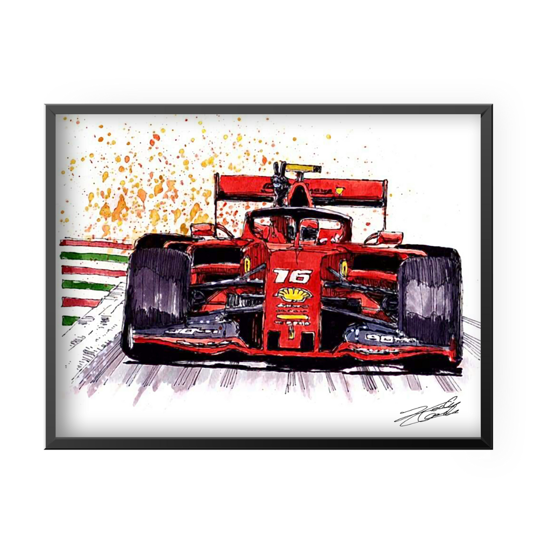 Charles Leclerc Scuderia Ferrari Art Poster