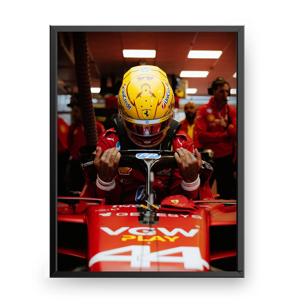 Lewis Hamilton Scuderia Ferrari Cockpit Poster