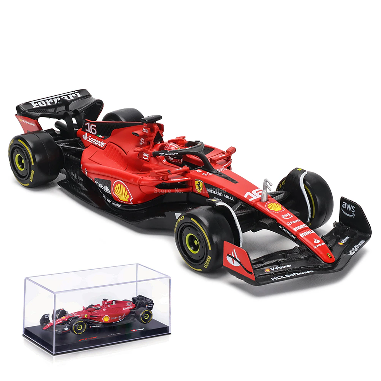 SF-23 Scuderia Ferrari F1 2023 BOX 1:43 Scale Cars