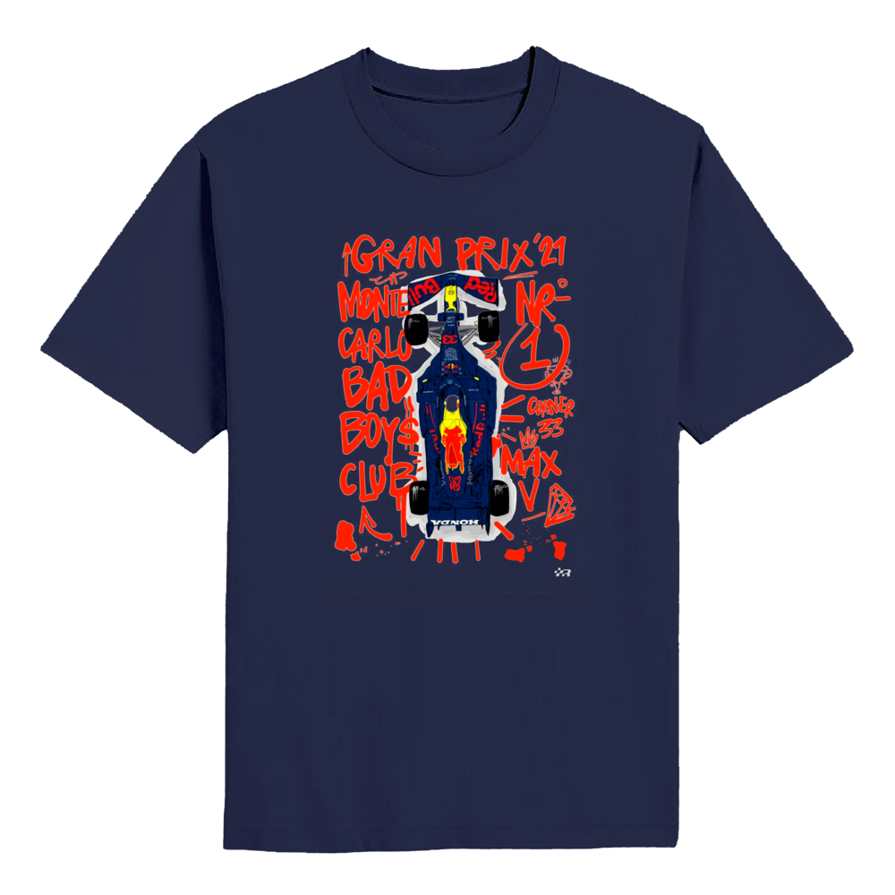 2021 Monaco GP Winner RBR Grafitti Art T-shirt