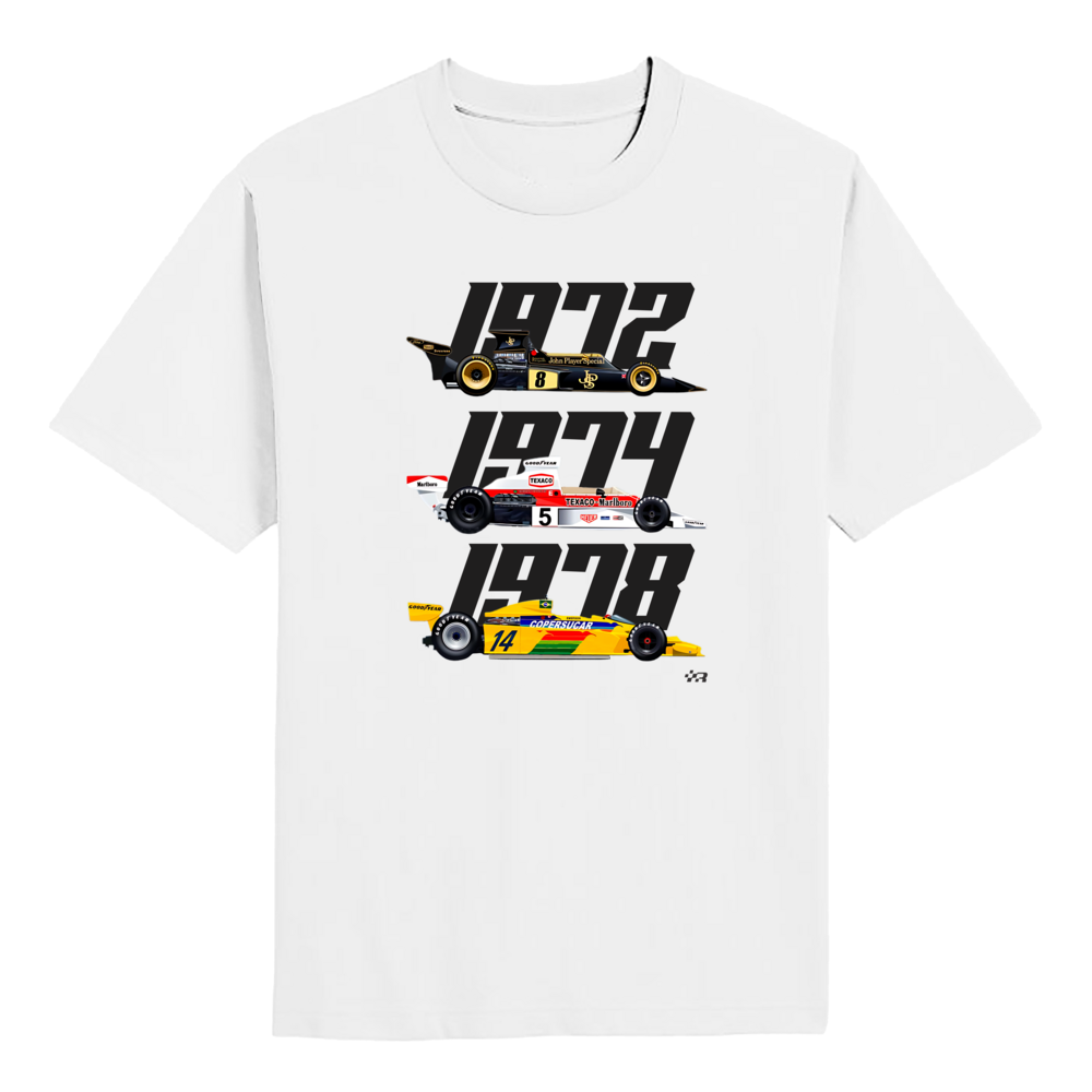 Emerson Fittipaldi 2-Team Formula 1 World Champion T-shirt