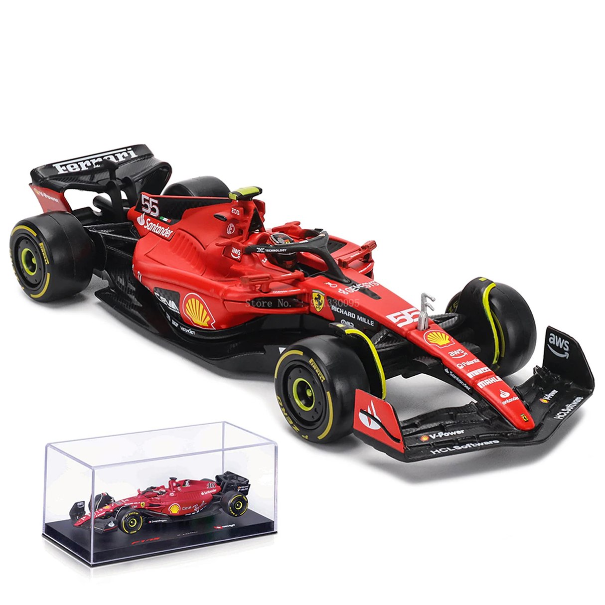 SF-23 Scuderia Ferrari F1 2023 BOX 1:43 Scale Cars
