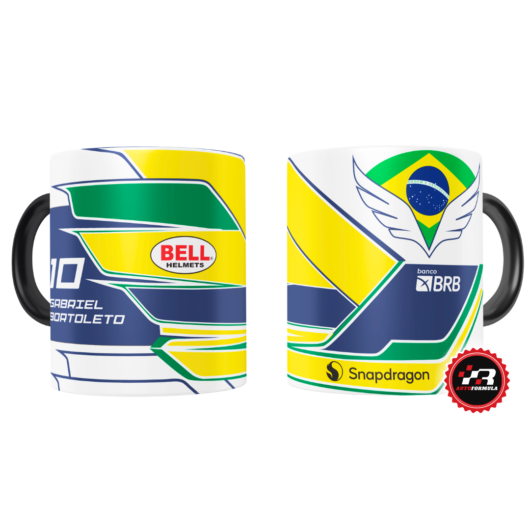 Gabriel Bortoleto 2024 Formula 2 Helmet Mug