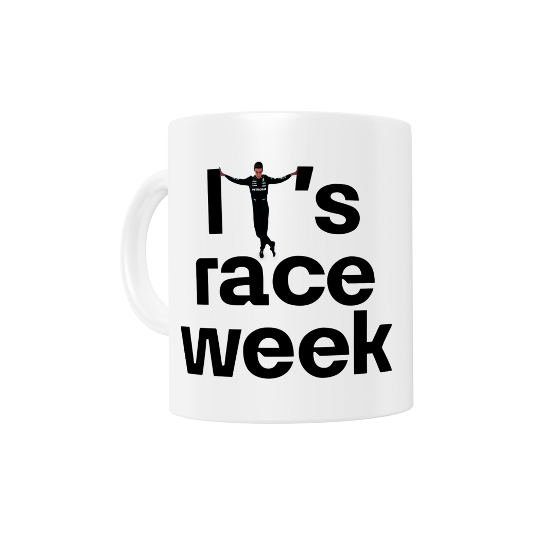 It's Race Week George Russell Meme Mug