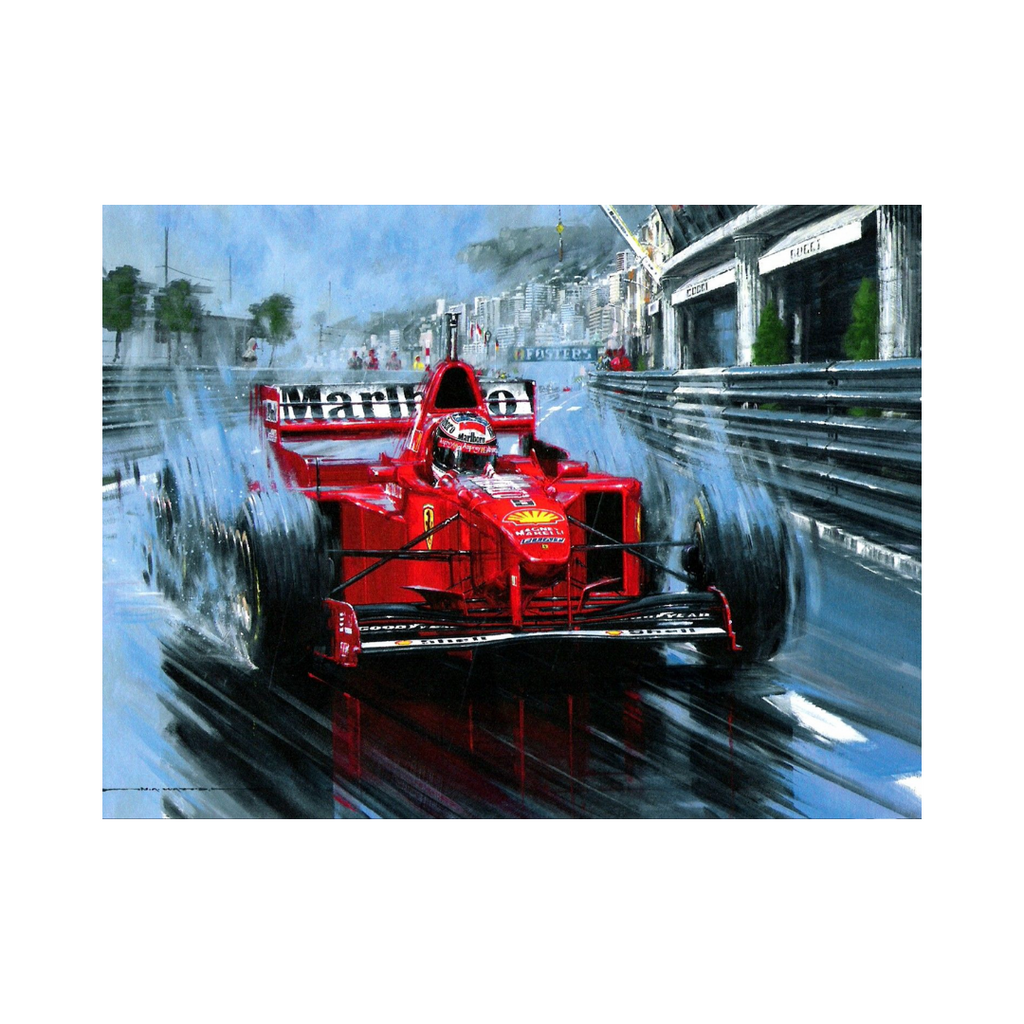 Michael Schumacher Scuderia Ferrari Monaco Art Poster