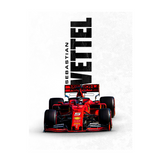 Sebastian Vettel Scuderia Ferrari F1 2019 Poster