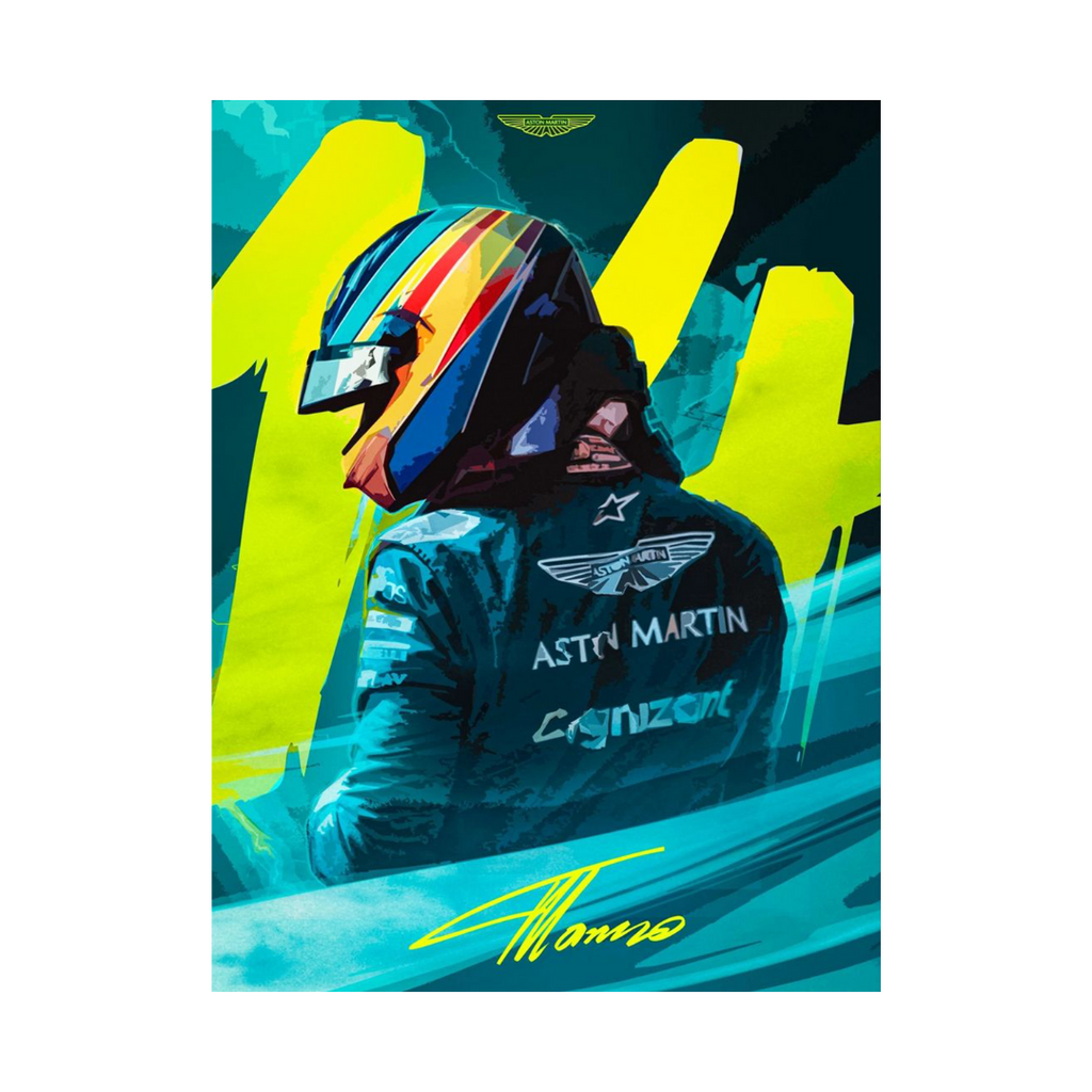 Fernando Alonso 14 Aston Martin F1 Team Poster
