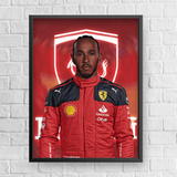 Lewis Hamilton 44 Scuderia Ferrari 2025 Poster