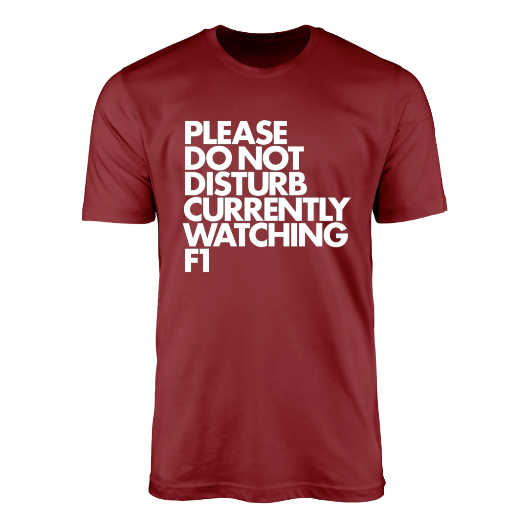 Do Not Disturb Currently Watching F1 T-shirt