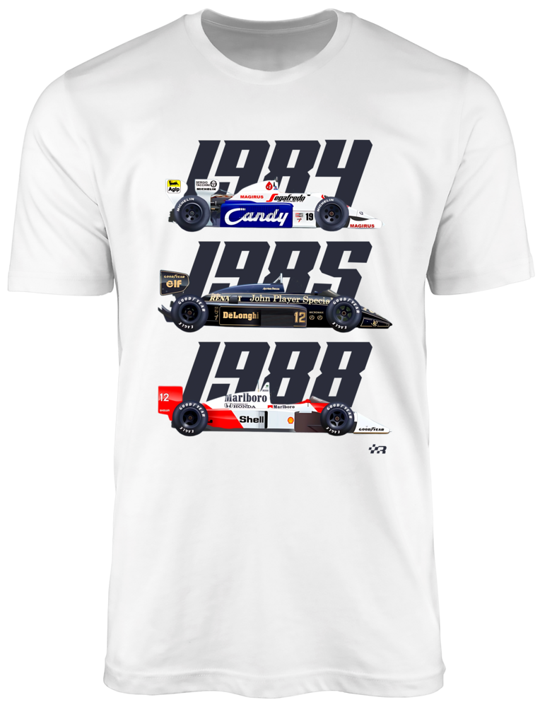Toleman TG184 Lotus 98T McLaren Marlboro F1 Team Championship Car MP4 T-shirt