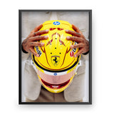 Lewis Hamilton Scuderia Ferrari 2025 Helmet Poster