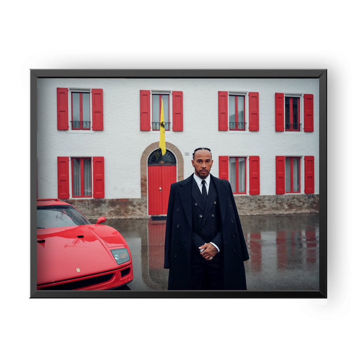Lewis Hamilton Enzo Ferrari's House Poster
