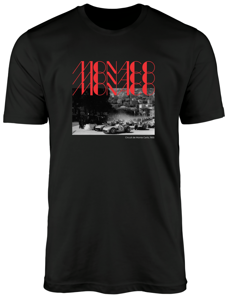 Monaco Circuit of Monte Carlo 1955 - Front Print T-shirt
