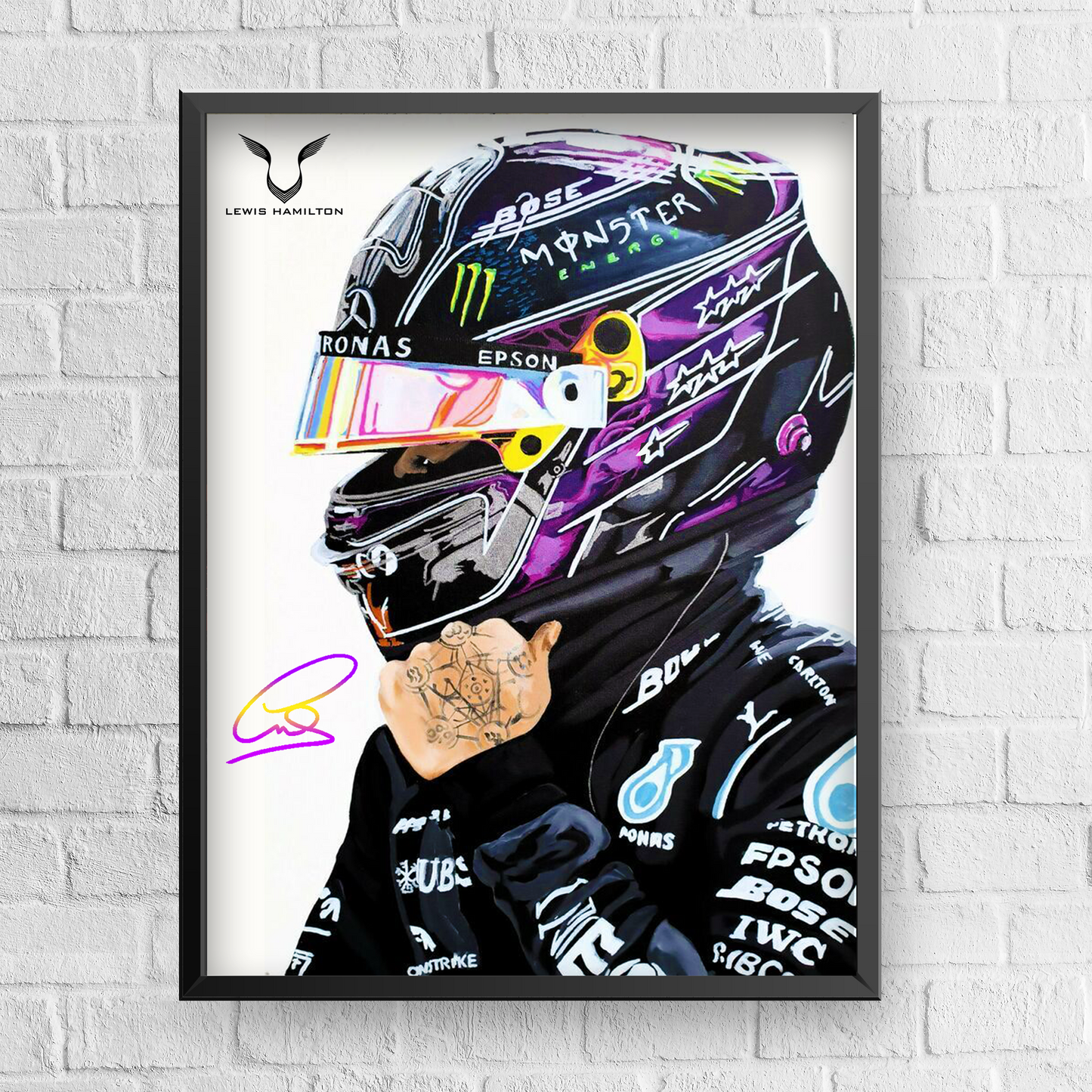 Lewis Hamilton F1 2021 Helmet Poster