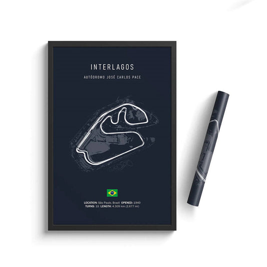 Interlagos Circuit Poster