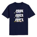 Nelson Piquet Three-Time World Champion F1 Cars T-shirt