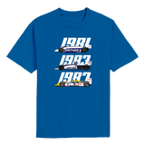 Nelson Piquet Three-Time World Champion F1 Cars T-shirt