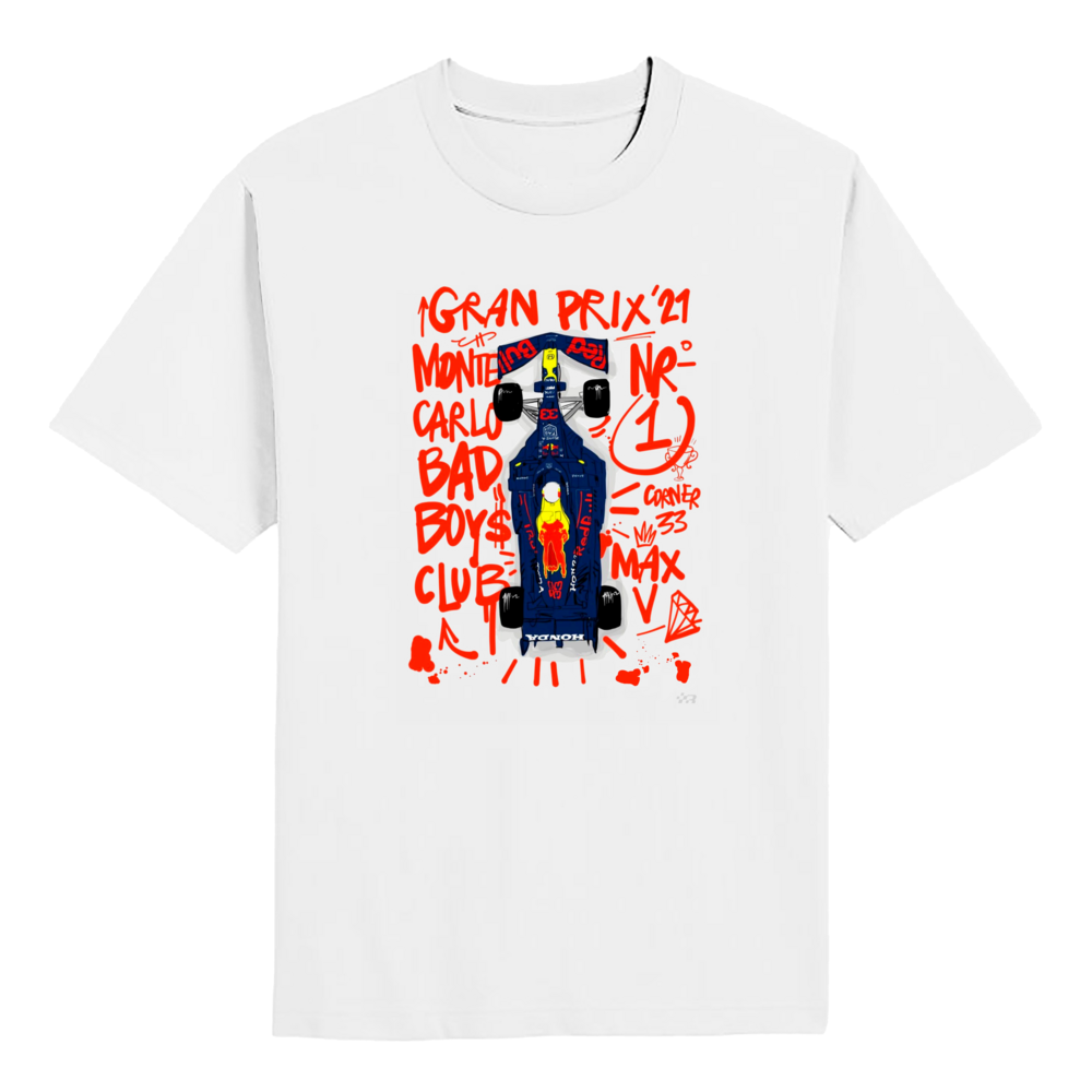 2021 Monaco GP Winner RBR Grafitti Art T-shirt