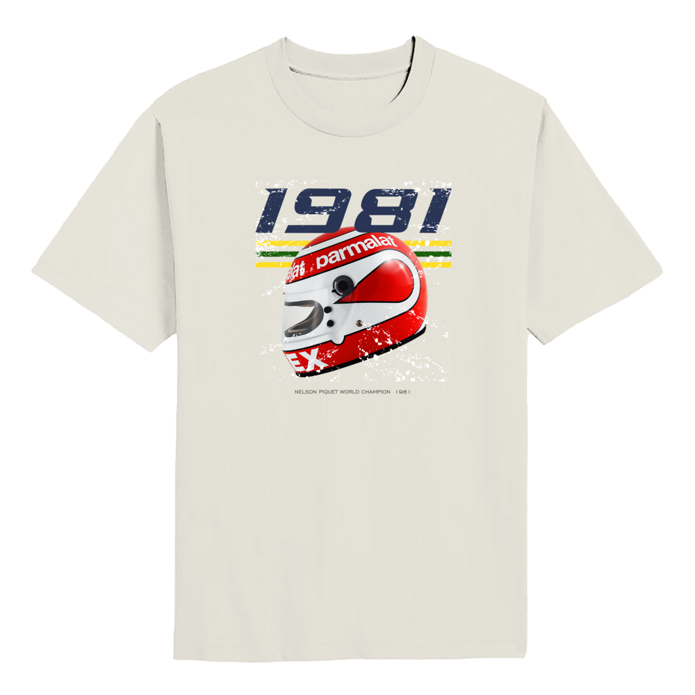 Nelson Piquet First World Championship 1981 Brabham Ford Parmalat T-shirt