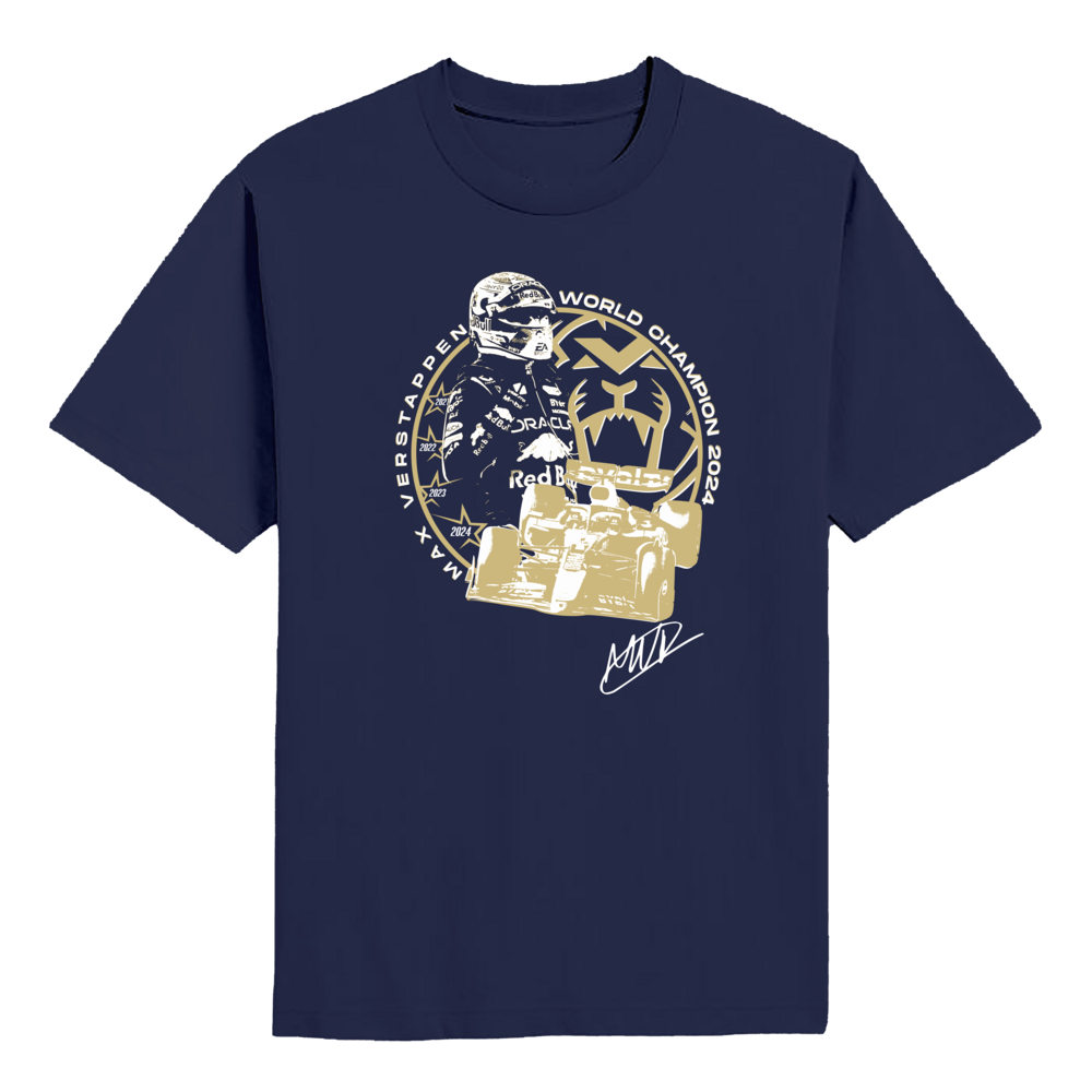 Max Verstappen Four-Time World Champion 2024 T-shirt