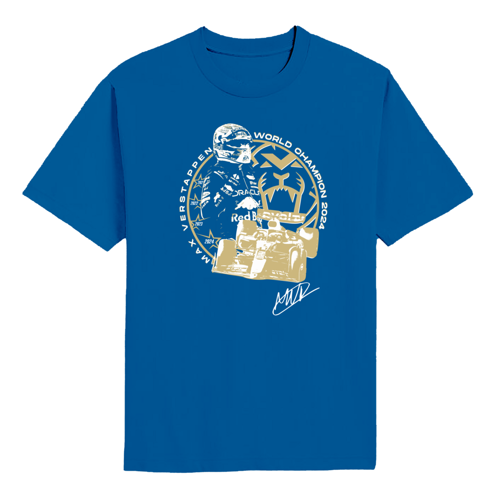 Max Verstappen Four-Time World Champion 2024 T-shirt