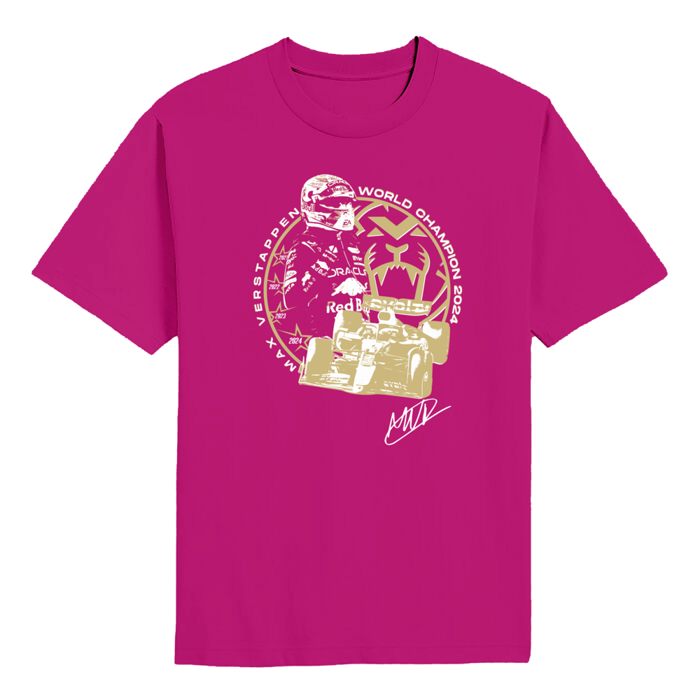 Max Verstappen Four-Time World Champion 2024 T-shirt