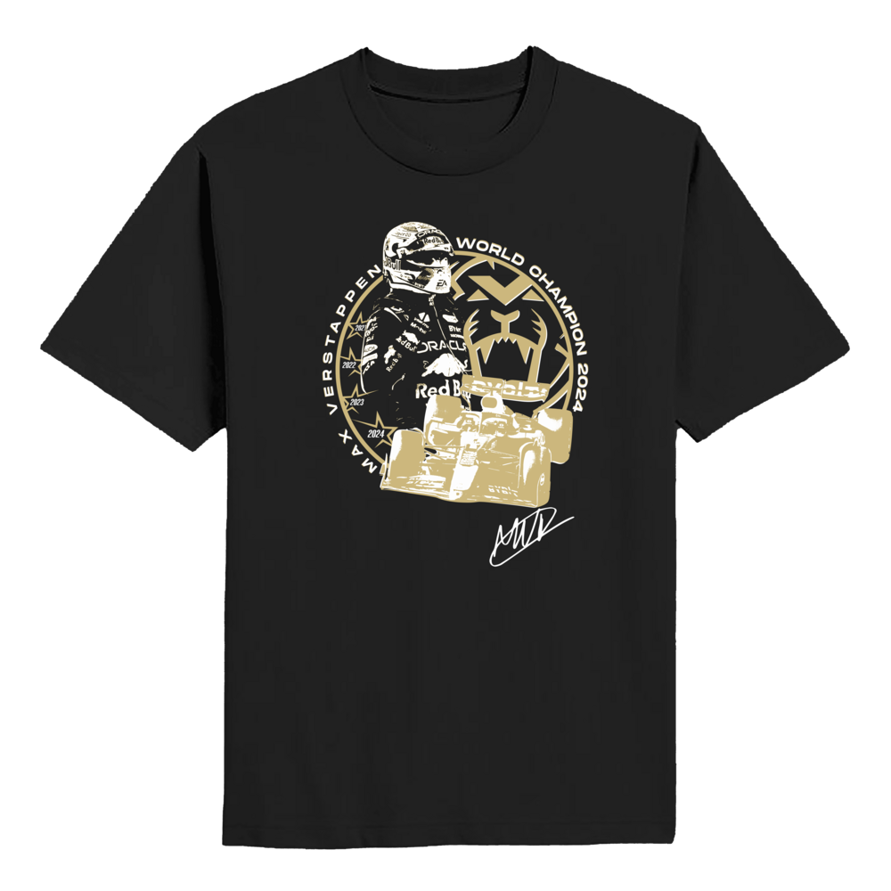 Max Verstappen Four-Time World Champion 2024 T-shirt