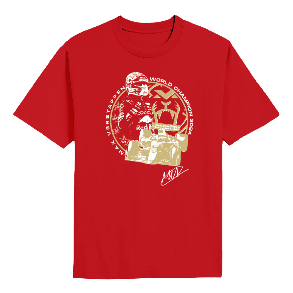 Max Verstappen Four-Time World Champion 2024 T-shirt