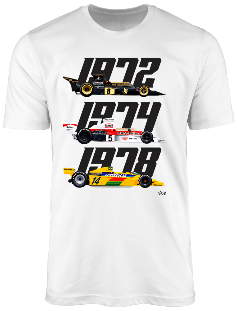 Emerson Fittipaldi 2-Team Formula 1 World Champion T-shirt